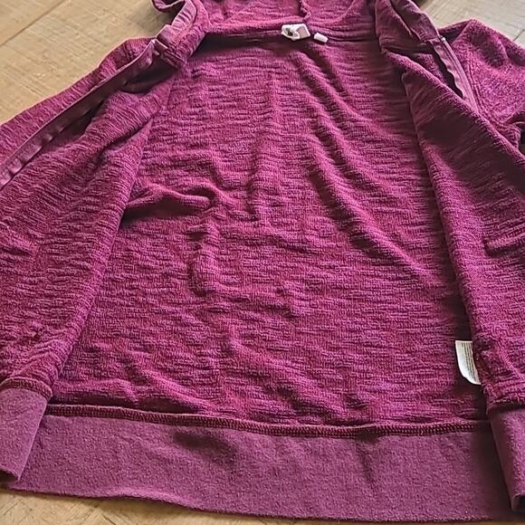 VANS Womens Medium Zip Down Thermal Jacket Hoodie Maroon Red MEDIUM - Picture 6 of 7